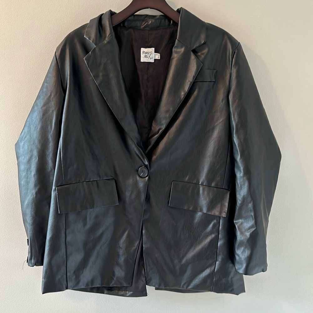 Princess Polly Black Leather Jacket